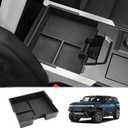 LUWU Center Console Organizer Compatible with 2022 2023 2024 2025 2026 GMC Hummer EV Accessories 2025 2026 Hummer EV Center Console Organizer Armrest Storage Box Armrest Organizer Insert Tray (Black)