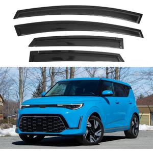 IG Window Visors Fit for 2020-2026 Kia Soul, Out-Channel Rain Guards Vent Wind Deflectors 4PC, Car Accessories for 20-26 Soul