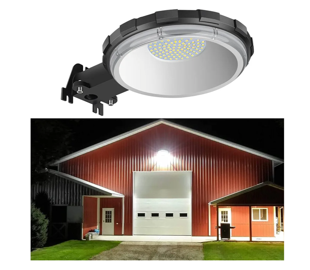 Karjoefar LED Barn Light, Dusk to Dawn Outdoor Lighting with 100W 10000LM 5000K Daylight, IP65 Waterproof Outdoor Security Flood Lights for Garage Yard Street Warehouse Use