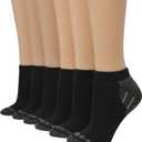 Hanes Women's 6-Pair Comfort Fit No Show Socks (Black), Size: 5-9