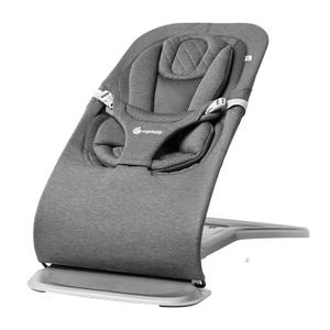 Ergobaby Evolve 3-in-1 Bouncer Seat for Babies and Toddlers 5.5-25lbs - Multi Position Baby Rocker Seat with Adjustable Heights, Secure Harness, Newborn Insert - Charcoal Grey