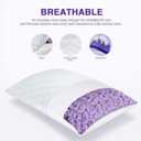WISHSMILE Cooling Pillows Queen Size Set of 2, Memory Foam Pillows with Zipper, Adjustable Firmness for Sleeping Cool Cold Pillow to Hot, Side, Back and Stomach Sleepers, 2 Pack, 20x30