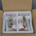 FDPBY Wall Sconces, Set of 2 Gold Crystal Vanity Lights, Modern Wall Lamp for Bathroom, Hallway, and Makeup, Easy Installation