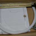 Heavy Duty Half Wedding Arch Backdrop Stand with Hooks Adjustable 5.6-7.6FT