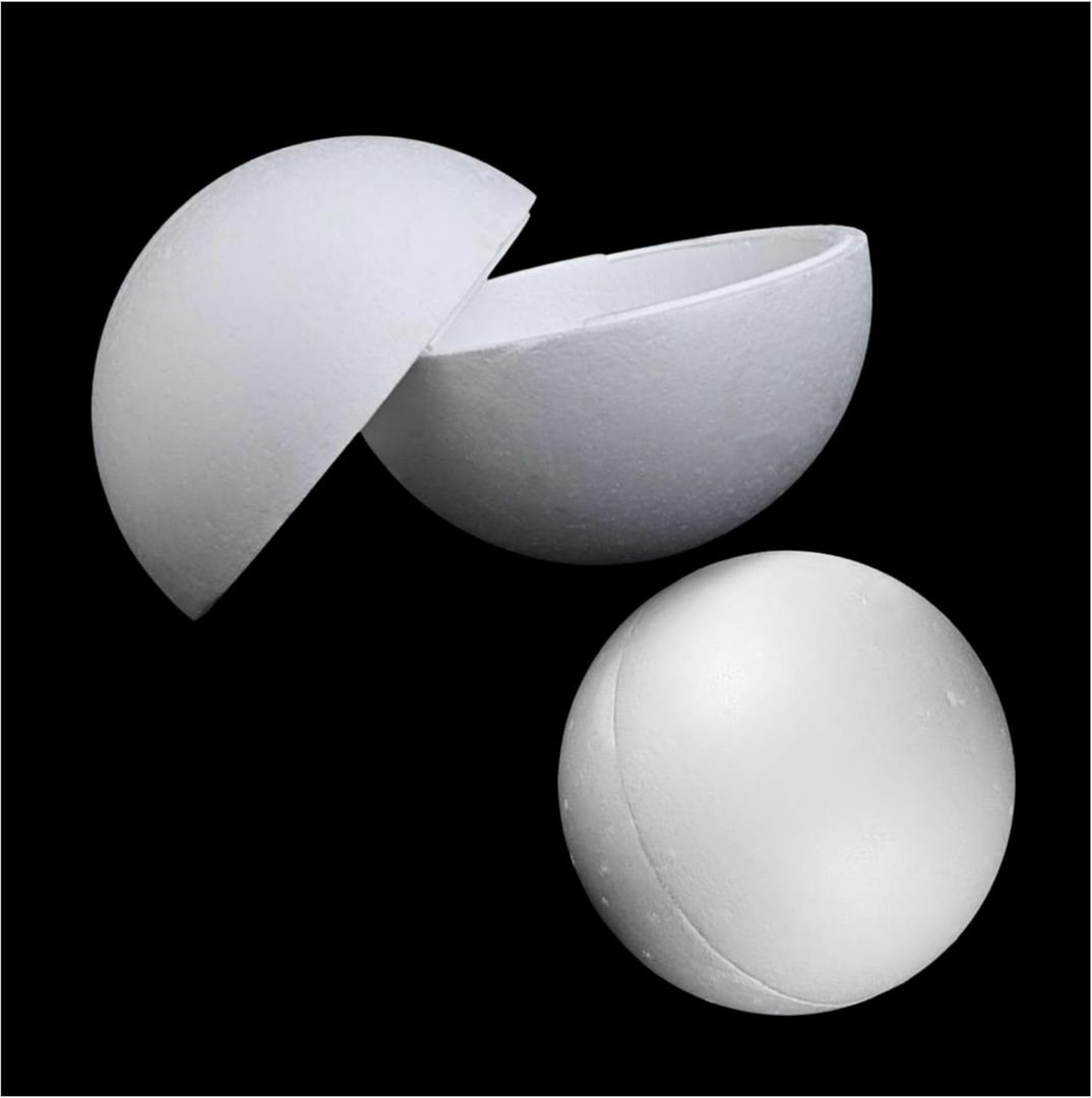 Styrofoam Balls 10 Inch, Extra Large Styrofoam Ball 2Pcs Half Balls