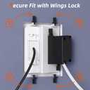 in Wall Cable Management Kit,TV Cable Hider Wall Kit with Brush Wall Plate and 9.8FT Cord,2 AC Outlets,Recessed Outlet Box for Wall Mount TV Home Theater Setups Cords Organizer