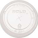 SOLO Cup Company - Ultra Clear Flat Cold Cup Lids f/16-24 oz Cups, PET, 100/Pack