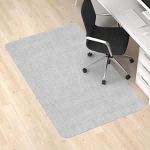 Blvornl Office Chair Mat for Hardwood Floor, 36"x 48" Desk Computer Chair Mat for Hard Wood and Tile Floor, Large Anti-Slip Hard Floor Protector Rolling Chair Mat, PVC Mat Desk Rug Light Grey