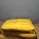 Pillow Perfect 550435 Outdoor/Indoor Fresco Tufted Seat Cushions (Round Back), 19" x 19", Yellow, 8 Pack