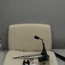 FDW Criss Cross Chair Armless Cross Legged Office Desk Chair Adjustable Swivel Ergonomic Desk Chair No Wheels U Shaped Backrest with Wide Seat Native Sponge Computer Task Vanity Chair for Home Office (Beige)