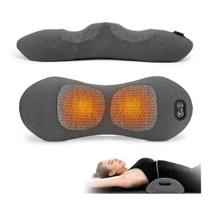 3-in-1 Electric Back Massager Pillow, Rechargeable Lumbar Support Cushion with Heat Vibration