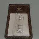 Wearlizer Leather Bands Compatible with Google Pixel Watch 4/3 41mm/Pixel Watch 2/1 Band Women, Dressy Designer Slim Leather Strap with D-Shape Metal Buckle for Pixel Smartwatch Accessories (Starlight/Silver)