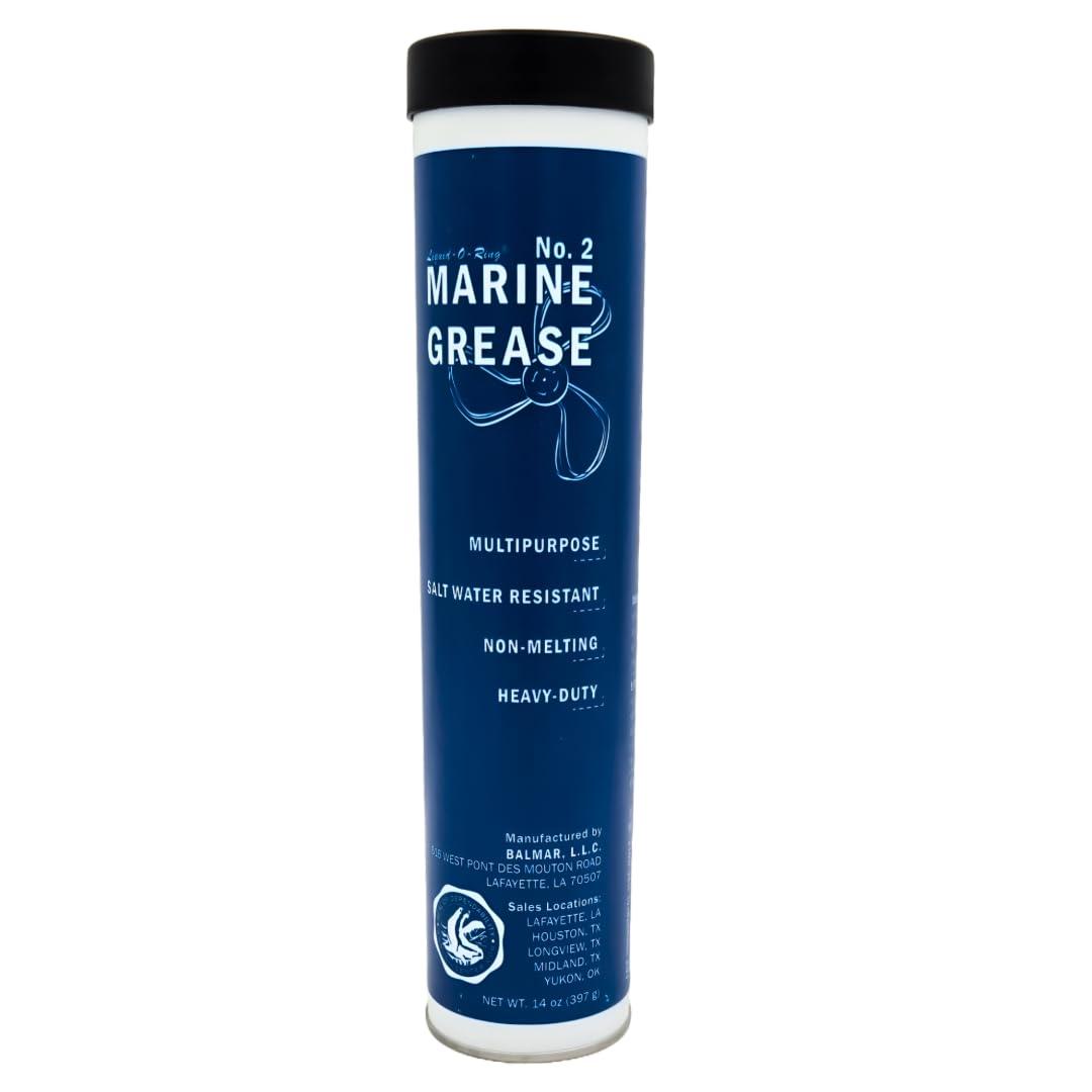 Multipurpose Marine Grease for Boat Trailer Wheel Bearings, Non-Melting, Salt Water & Salt Fog Resistant, Heavy Duty NLGI #2, Made in USA (14oz Cartridge)