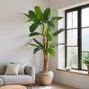 7ft Extra Tall Artificial Banana Tree, Fake Banana Leaf Plant with 19 Faux Banana Leaves, Perfect for Home Indoor Outdoor Patio Office Tropical Decor