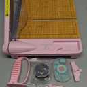 12 Inch Heavy Duty Paper Cutter, Wood Guillotine Paper Cutter & Paper Trimmer, 30 Sheets Capacity Paper Cutting Board for Classroom, Crafting, Cardstock Pink