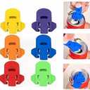 Colorful Can Opener Set, 6-Pack for Soda, Beer, Coke | Plastic Tab Can Openers | Beverage Barricade for Picnic BBQ.