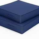Patio Chair Cushions 19 X 19 X 4 Inch Waterproof Outdoor Seat Cushions for Patio Furniture, Outdoor Sofa Couch Pads with Ties & Handle, Set of 2, Blue