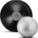 Covzoe 2 Pack Shot Put Ball and Throwing Discus Set, 1 kg Training Discus and About 12Lb Iron Shot Put Track for Outdoor Sports Practice Field Training