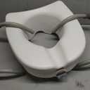 Carex E-Z Lock Raised Toilet Seat With Handles, 5" Toilet Seat Riser with Arms, Handicap Raised Toilet Seat For Seniors and Elevated Toilet Seat (1 Count (Pack of 1))