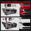Huray Headlight Assembly for Mazda CX-5 CX5 2022 2023 2024 w/o AFS LED DRL RH Front Projector Headlamp OE Factory Replacement for KPF151040 Right Passenger Side w/o AFS LED, RH(Passenger Side)