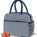 DALINDA Lunch Bag Women, Lunch Box for Women Men Reusable Insulated Lunch Tote Bag, Handbags Case High Capacity for Travel Work Picnic, Navy Blue