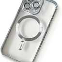 Luxury Wireless Charging Case for iPhone 13 Pro Case for iPhone 14 Plus 13 12 11 Pro Max Xs Max Case Soft Silicone Cover,Silver,for iPhone Xs Max