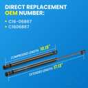 ARANA C16-06867 17 inch 60Lb Gas Struts Spring Shocks SPD-GS-5200-60 Replacement Lift Struts for Leer Snugtop Topper are Camper Shell Topper Window Truck Cap Canopy Cargo Door Storage Box Lid, 2 Pcs