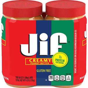 Jif 48 oz. Creamy Peanut Butter, 2 Count