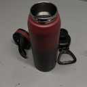 OLDLEY 24 oz Insulated Water Bottle With Straw, Stainless Steel Sports Water Cup Flask with 3 Lids(Straw, Spout and Handle Lid) Double Walled Travel Thermal Canteen Mug, Dark Rainbow