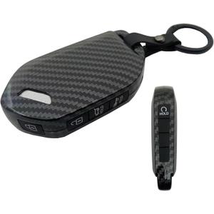 Key Fob Cover Case for Kia Telluride, Sorento, K5 GT-Line Keyless Entry Remote Case Holder ABS Carbon Fiber Pattern (5 Button)