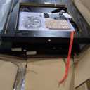 59'' Fireplace TV Stand with 3D Flame Electric Fireplace Heater, 34'' Tall Farmhouse TV Stand for 65 Inch TV, Entertainment Center TV Console with 2 Drawers, Sliding Barn Door for Living Room (Black)