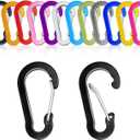12pcs Aluminum Small Carabiner Clip, 2 Inch Carabiner Keychain Clasp Spring D Ring for Hanging Home KeyRings Hook Paracord Lanyard Keychain Pet Collar Hiking Camping Fishing Accessories 