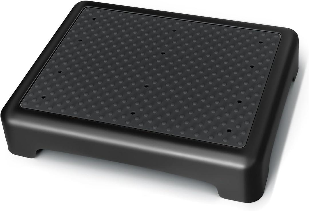 GWNF3.35'' Short Step Stool  600lb Capacity Ultra-Sturdy Structure & Lightweight Step Stools for Seniors, Kids & Adult | Non-Slip Wide Platform | Mobility Step Stool for Indoor & OutdoorBlack-Black (Small)