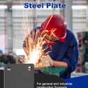 Rocaris 8 Pcs 5 X 5 X 1/4 Inch A36 Steel Plate Hot Rolled, Steel Base with 4 Holes Metal Square for Construction Boards, Structure Support, Weldable Square and Industrial