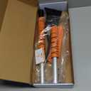 EcoNour 43" Ice Scrapers for Car Windshield | 3 Parts Detachable Telescopic Snow Brush for Car, Trucks, SUV | Long Snow Scraper with Brush | Car Winter Accessories (Orange)