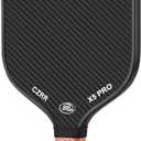 Pickleball Paddle, USA Pickleball Approved, 3K Raw Carbon Fiber Surface (CFS) High Grit & Spin, with 16MM Polypropylene Honeycomb Core, Ideal for Novice and Professional Players