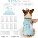 Dog Cooling Vest Shirt with 8pcs Ice Pack Summer Sun Protection Cooling Vest for Dogs Soft Breathable Ice Pet Clothing with D-Ring & Zipper, Sky Blue, Large (20-40lbs)