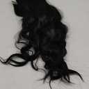 Long Black Wigs for Women, Black Curly Wavy Wig, 26 Inch Natural Looking Women's Charming Synthetic Middle Part Heat Resistant Fiber Wig for Daily Party Use