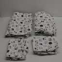 Comfort Spaces Cotton Flannel Breathable Warm, Deep Pocket Sheets with Pillow Case Bedding, Queen, Grey/Pink Cats 4 Piece