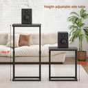 TUTOTAK End Table, Side Table, Tall Couch Table, Sofa Table, Living Room, Bedroom, Grey TB01BY0832