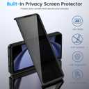 Ruky Magnetic Case for Z Fold 5, with Privacy Screen Protector, Z Fold 5 Slim Case [Compatible with MagSafe], Ultra-Thin Protective Full Body Phone Cover for Samsung Galaxy Z Fold 5 5G, Carbon Fiber
