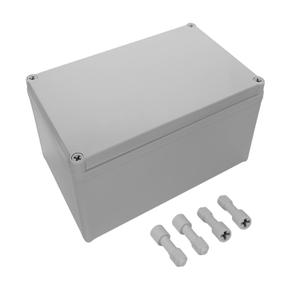 LeMotech IP67 Waterproof Junction Box ABS Plastic Project Box Dustproof Electrical Box Outdoor Enclosure for Electronics DIY Case Gray 9.8X 5.9X 5.1 inch(250mmx 150mmx 130mm)