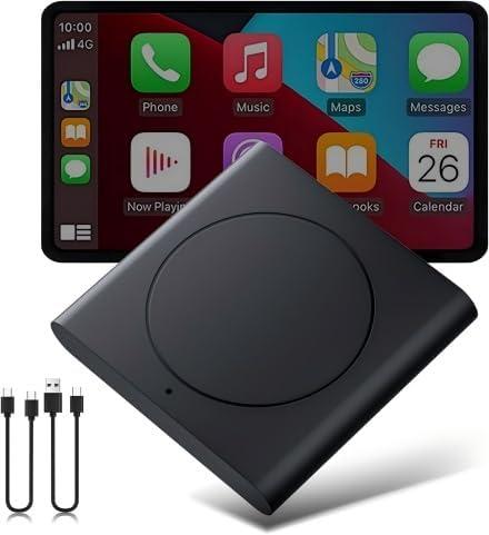 Wireless Carplay Adapter, Wired CarPlay to Wireless Control Plug and Play 5.8GHz WiFi Bluetooth Auto Connect, CarPlay Adapter Cars for Car Model Years 2016 to 2025 and iPhone iOS 10+