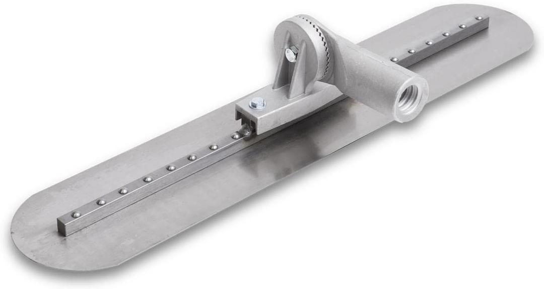 MARSHALLTOWN 36 x 5 Inch Round End Multi-Mount Fresno with Adjustable Thread Bracket, Carbon Steel, Concrete, FR36RTA