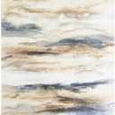 Signature Design by Ashley Joely Abstract Wall Art, Gallery Wrapped Canvas, Modern Design, Hand Painted, Hang Vertically or Horizontally, 60" x 30", Blue & Tan