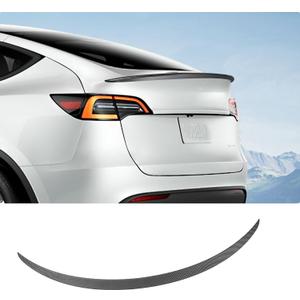 BASENOR Tesla Model Y Spoiler ABS Material Rear Spoiler Wing OEM Rear Trunk Lip Model Y Accessories Matte Carbon Fiber Custom Fit 2020-2024