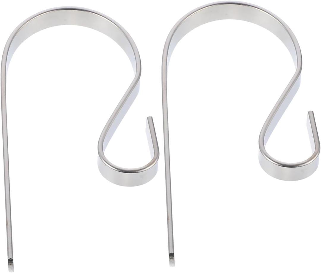 Cabilock 2pcs Christmas Stocking Hooks Iron Hangers for Mantel Decoration Strong Hold for Holiday Stockings Antique Finish for Festive Displays