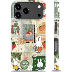 MERRO for iPhone 17 Pro Case - Wireless Charging Compatible - Dual-Layer Hard Shell & Silicone Cover - Protective Phone Case with Cute Wildflower Designs for Women - Cute Collage