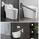 Toilet Grab Bars,Flip up Grab Bars for Bathroom,Folding Grab Bar,Safety Rail Wall Mounted,Non Slip Waterproof Handicap Bars.for Elderly Disabled and Pregnant (White,with Indicators)