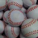 100 Pieces Mini Stress Balls 1.57 Inch Sports Stress Balls Baseball Stress Ball Mini Baseball Themed Gifts for Sports Game Party Favors, School Carnival Reward, Bag Fillers, Anxiety Relief
